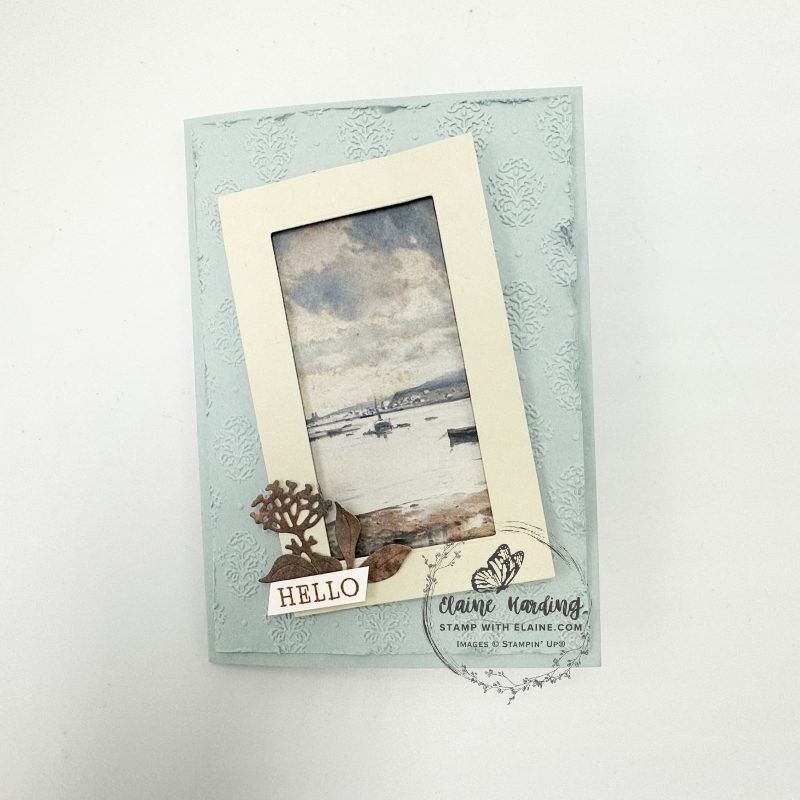 Hello Cloud Cover card with Basic Beige frame