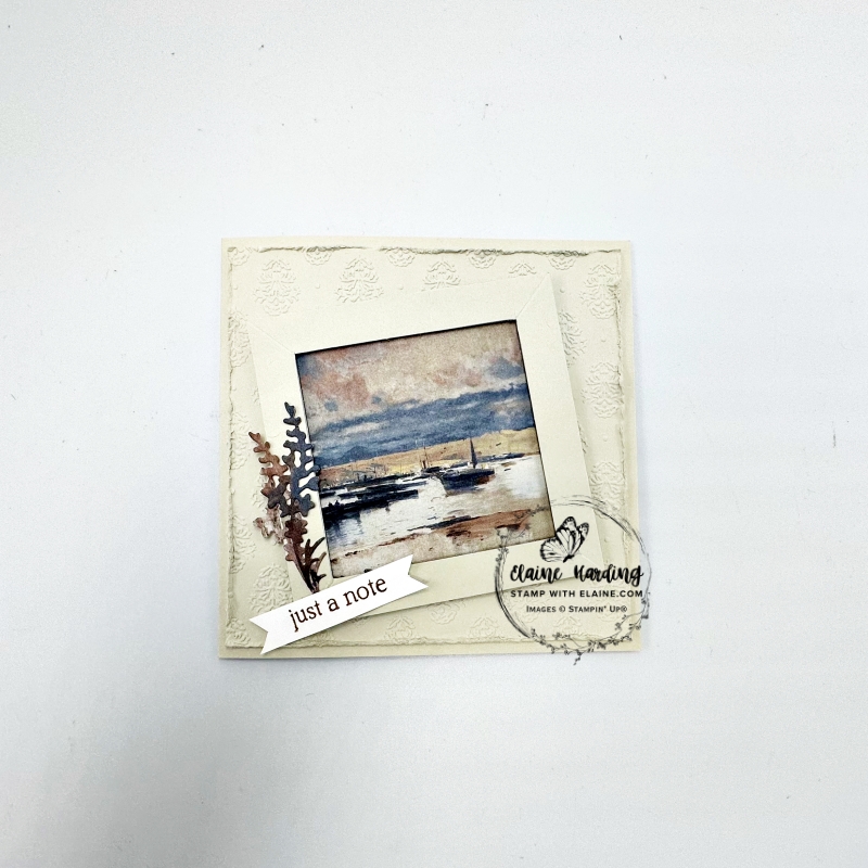 Just a note square Basic Beige card 