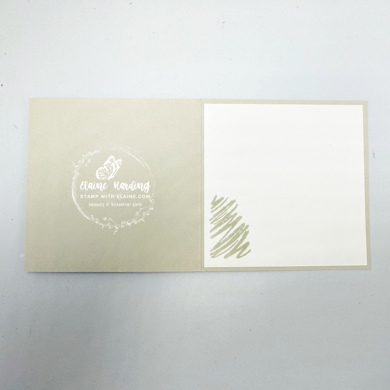 inside square just a note Basic Beige card