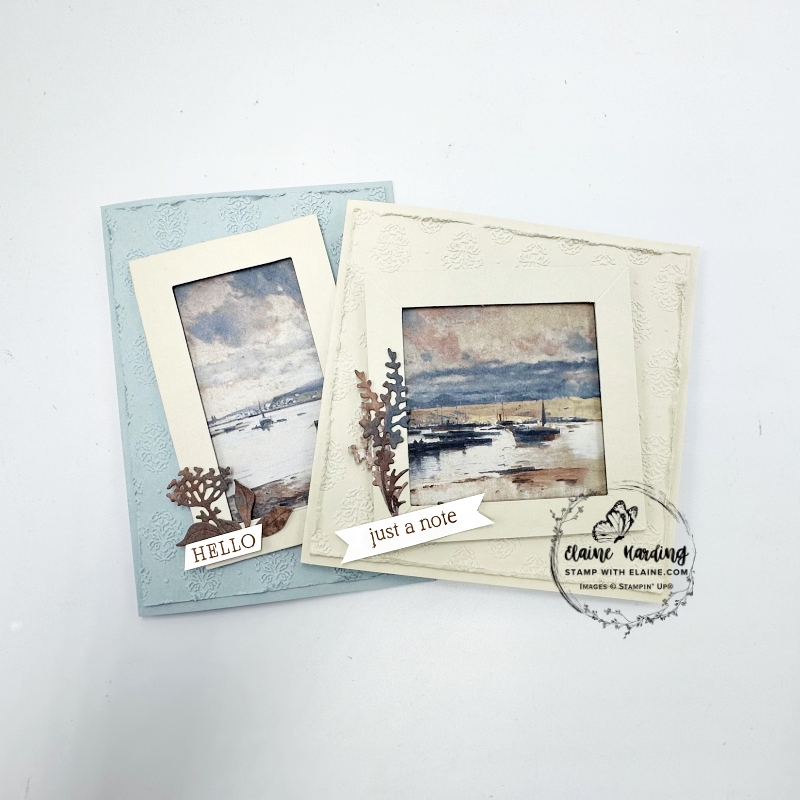 two cards with Gallery Blooms Bundle