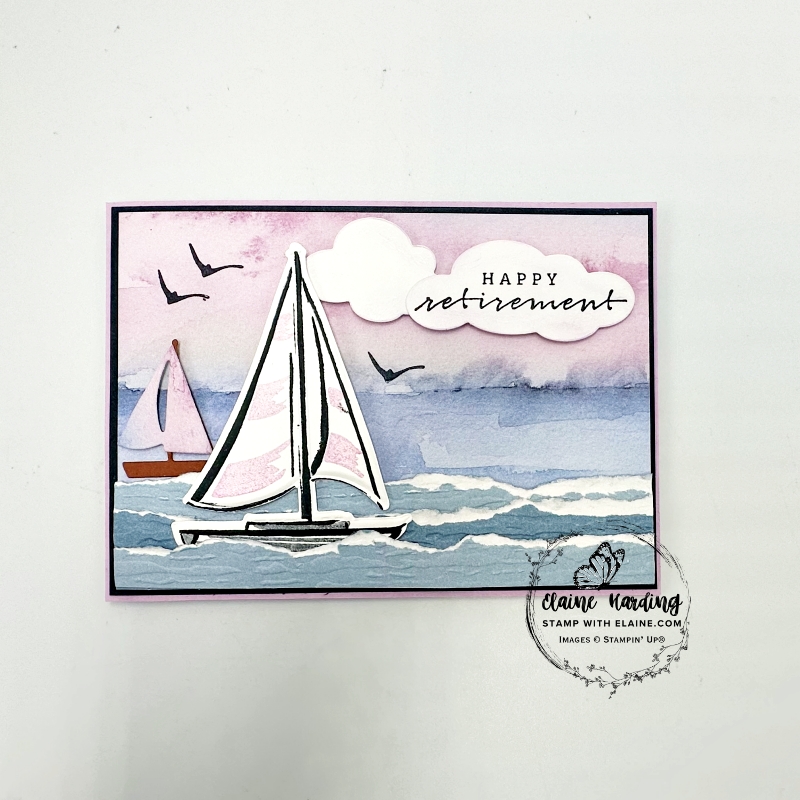 Fresh Freesia Sunrise Sailing retirement card
