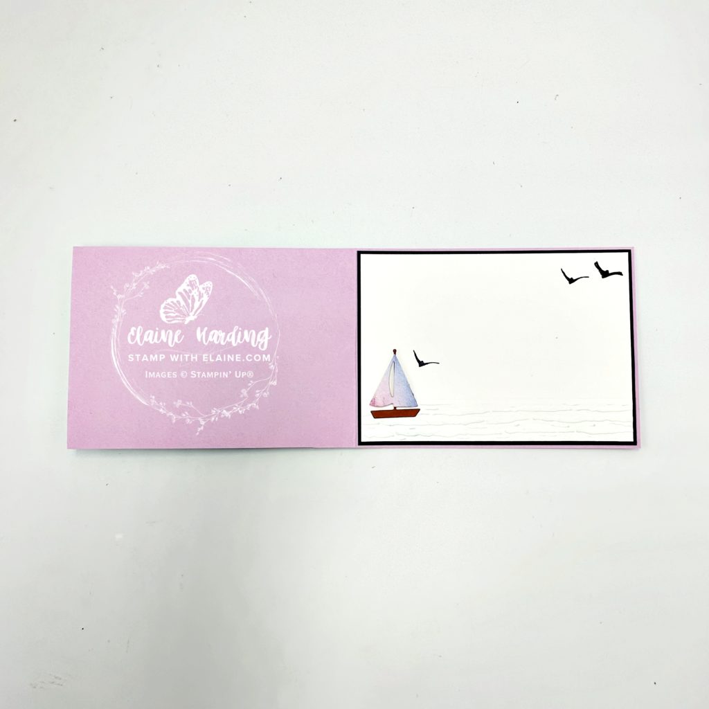 inside Fresh Freesia Sunrise Sailing retirement card