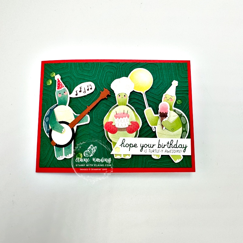  Poppy Parade birthday card with Turtle-y Awesome bundle