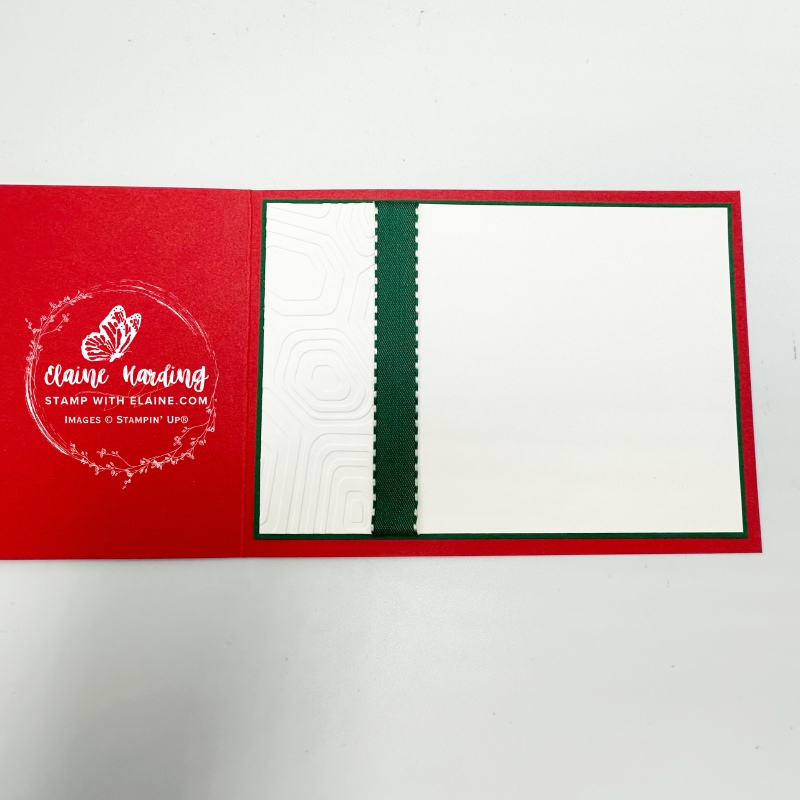 embossed inside of birthday card with Turtle-y Awesome