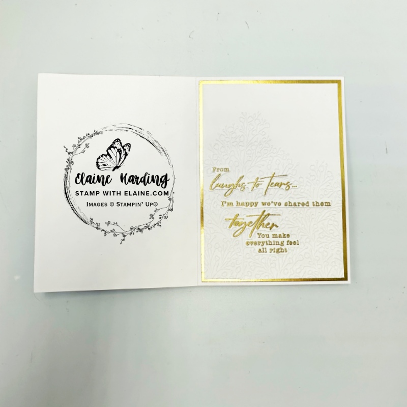 inside 50 anniversary card feathered fun