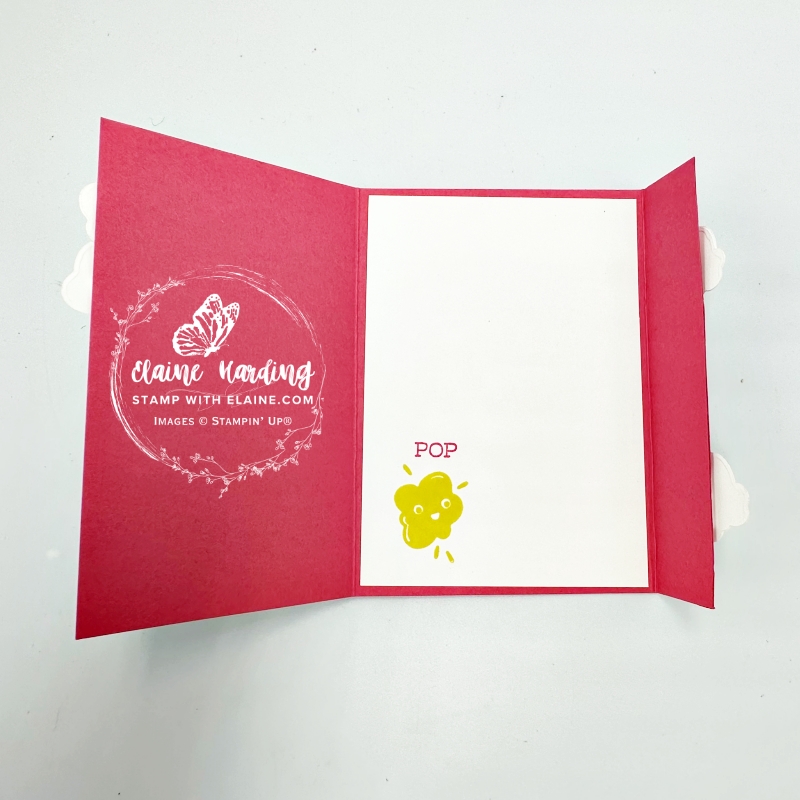 Inside Strawberry Slush generic card with Poppin By