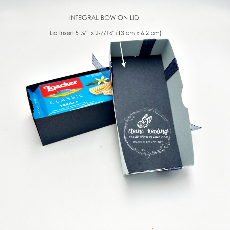 Integral ribbon in box lid paper tag