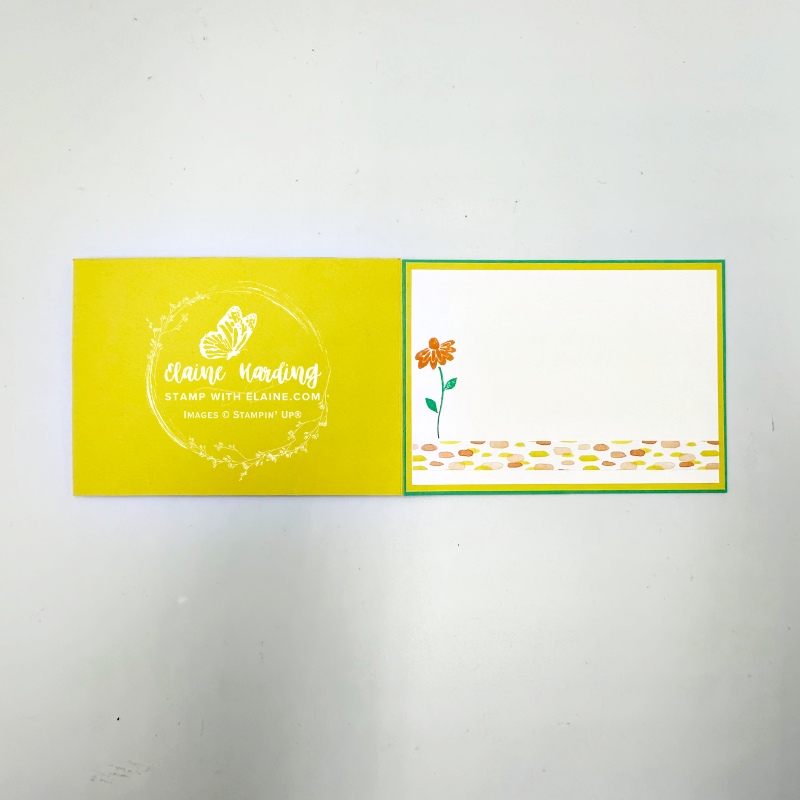 inside landscape Bloomin phrases card