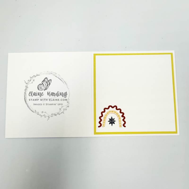 inside square sunshine vibes thank you card