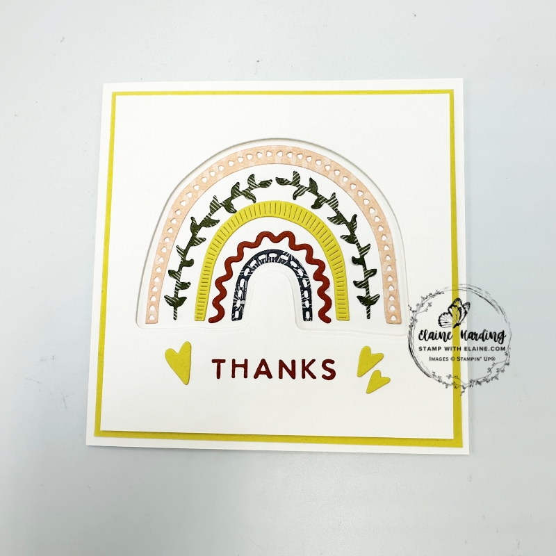 square Basic White sunshine vibes thank you card