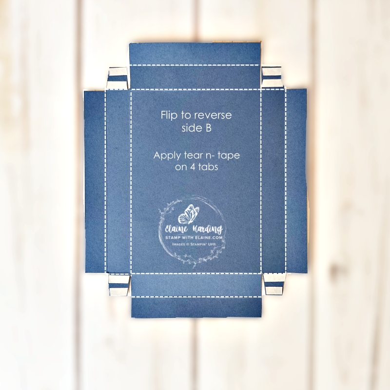 Side b tray tab adhesive