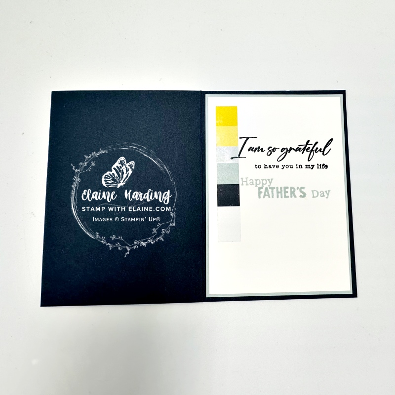 inside fathers day card with sentimental framing