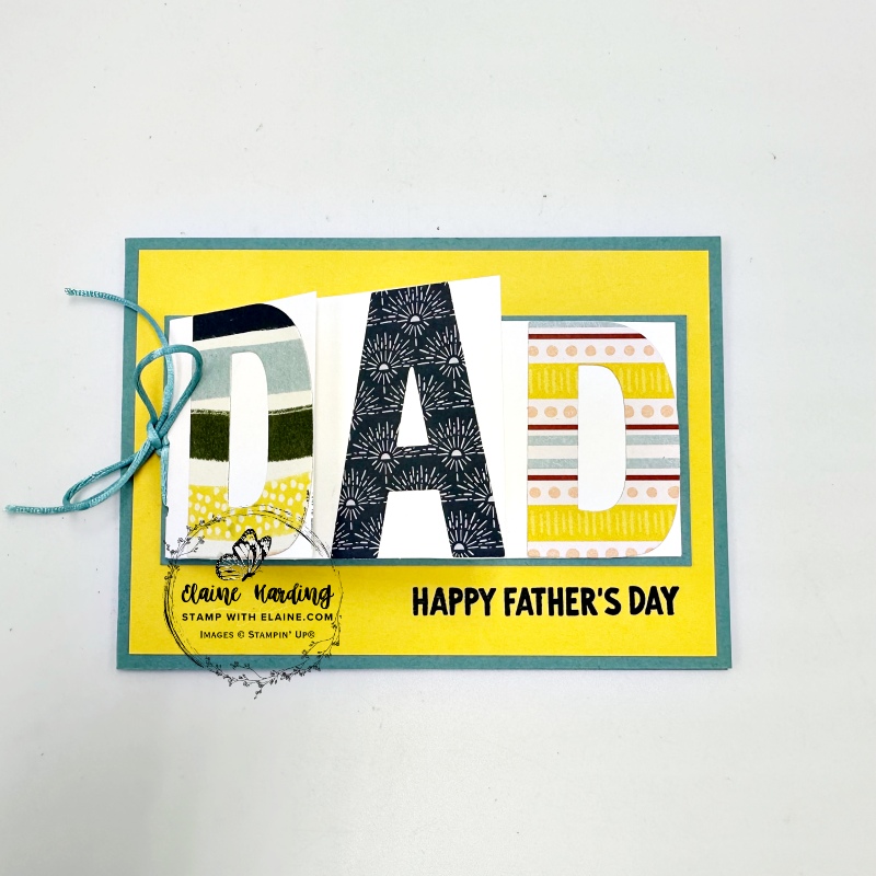 Lost Lagoon father's day card with Party Alphabets and Trusy Tools