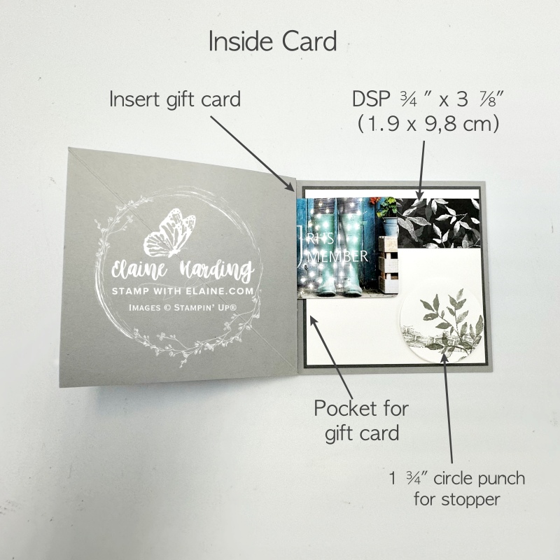 insert git card pocket botanical textures