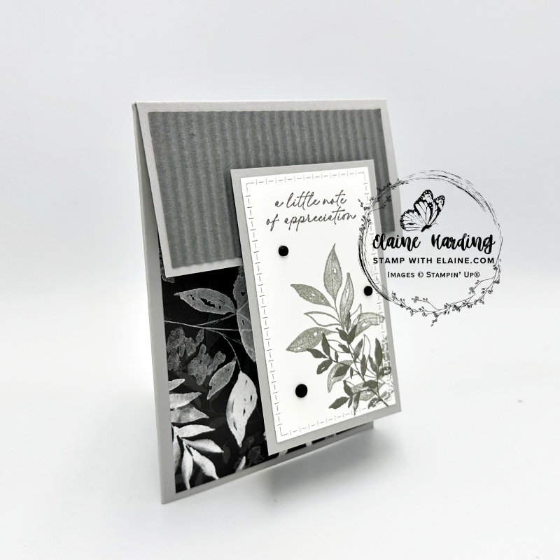 Smoky Slate fancy folds with textured notes