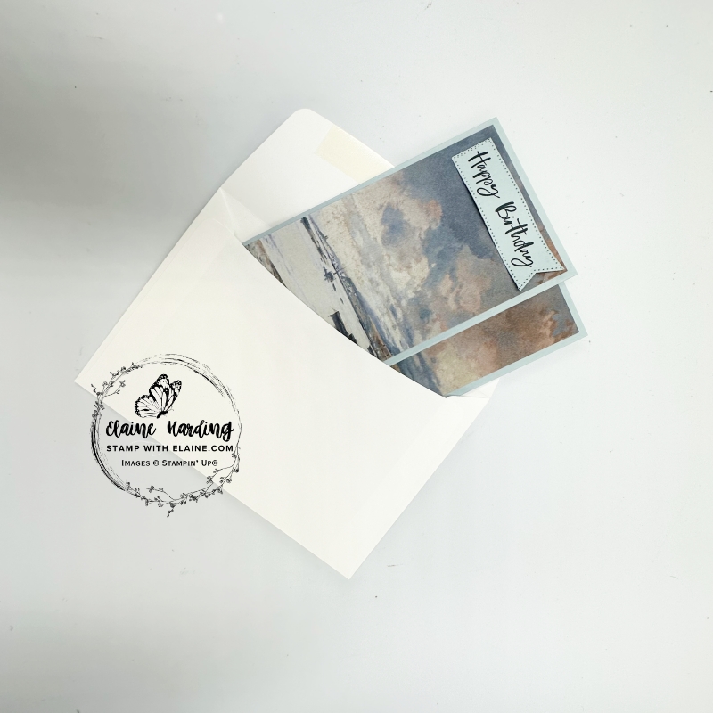 front of card folded to go in C6 envelope