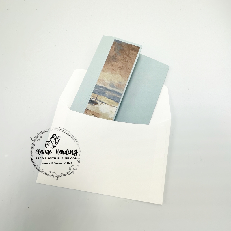 back of card folded to go in C6 envelop