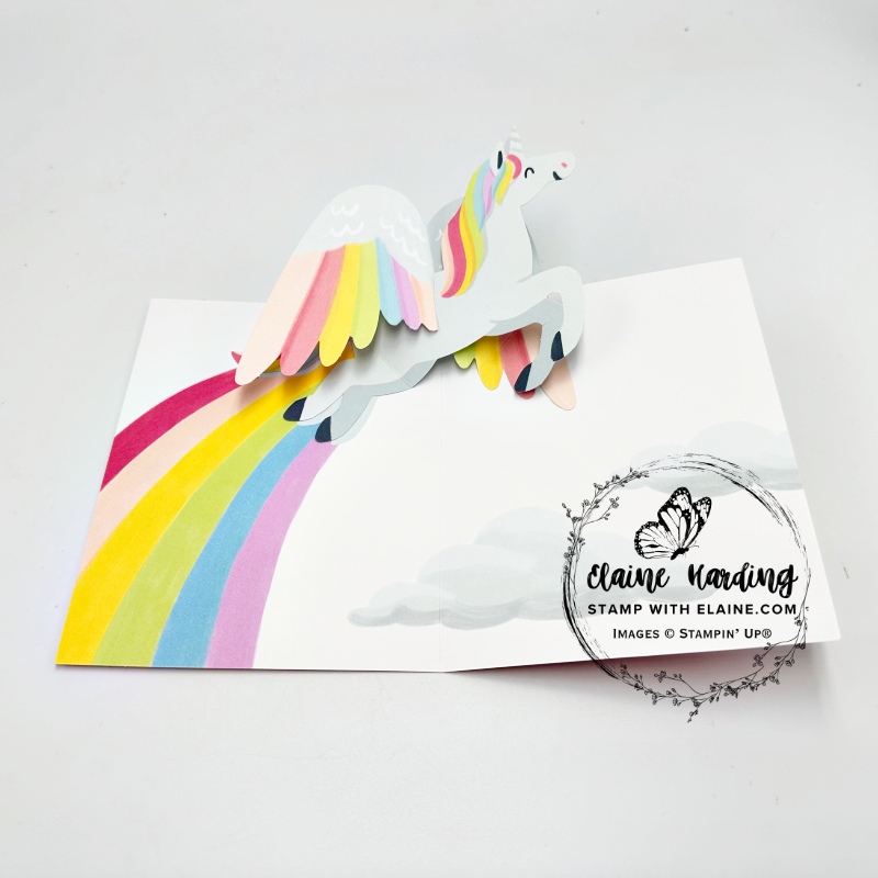 inside pop up kit unicorn card