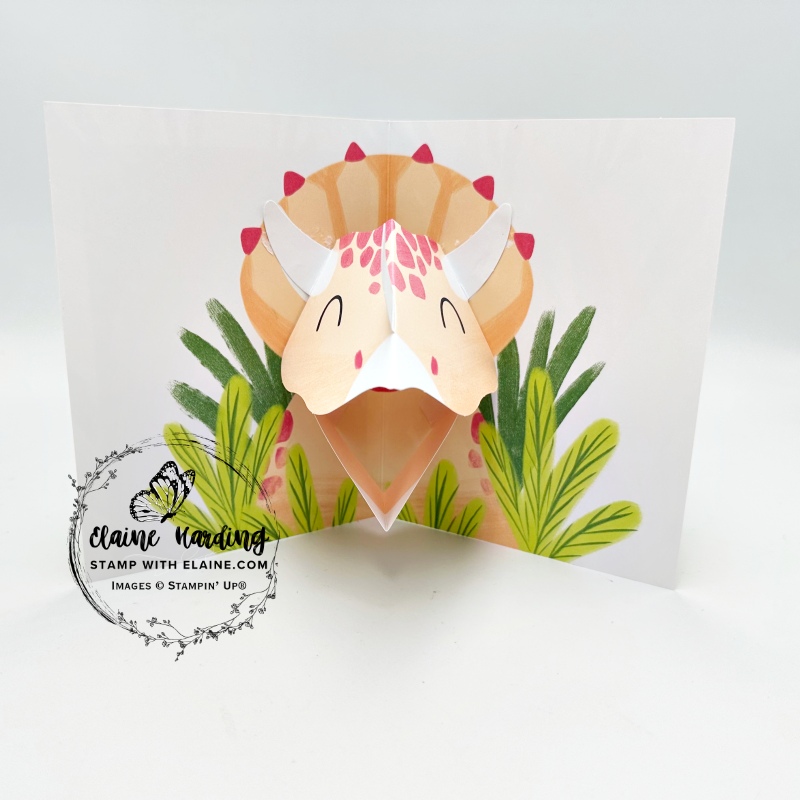 inside pop up dinosaur card