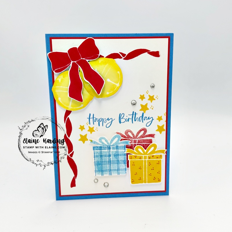 azure afternoon birthday card with Party Celebrations