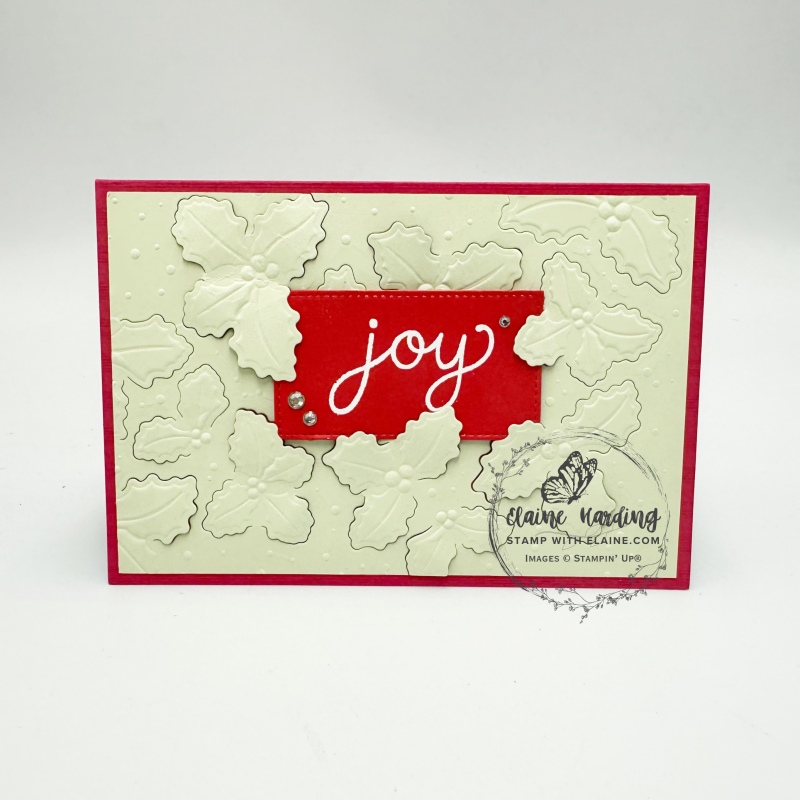 Textured Stripes Mix Match card with Jolly Holly Hybrid e_f 