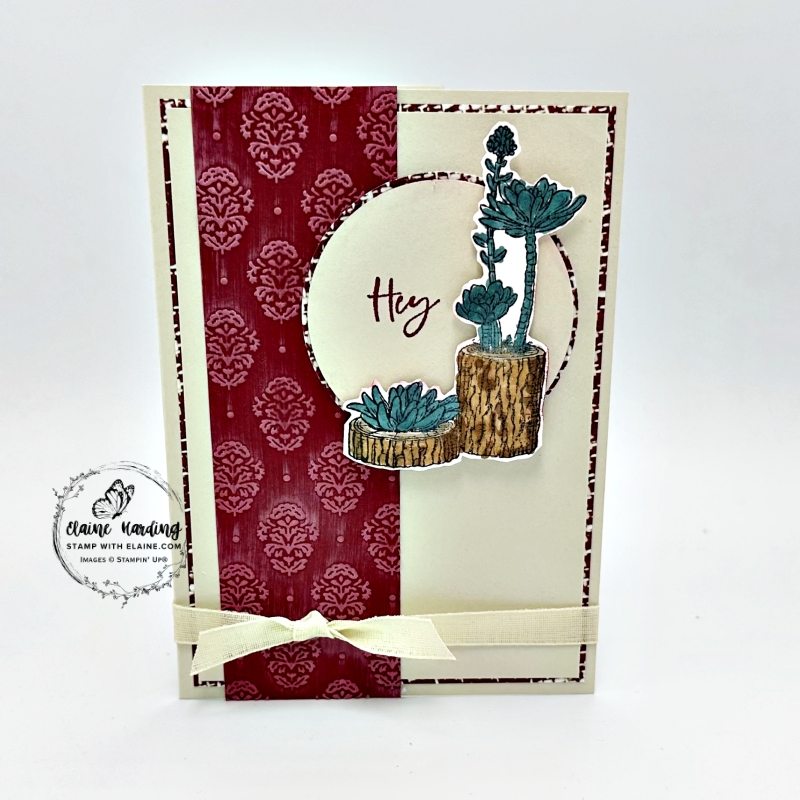 basic beige card sketch card with rustic centrepiece