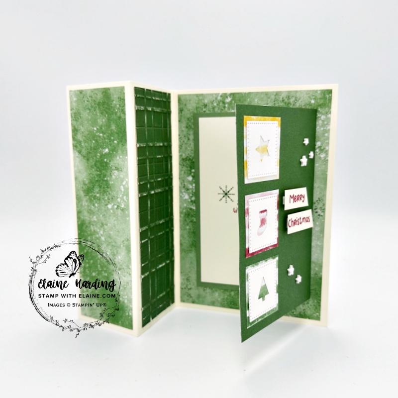 joy fold card with A Little Cheer christmas card