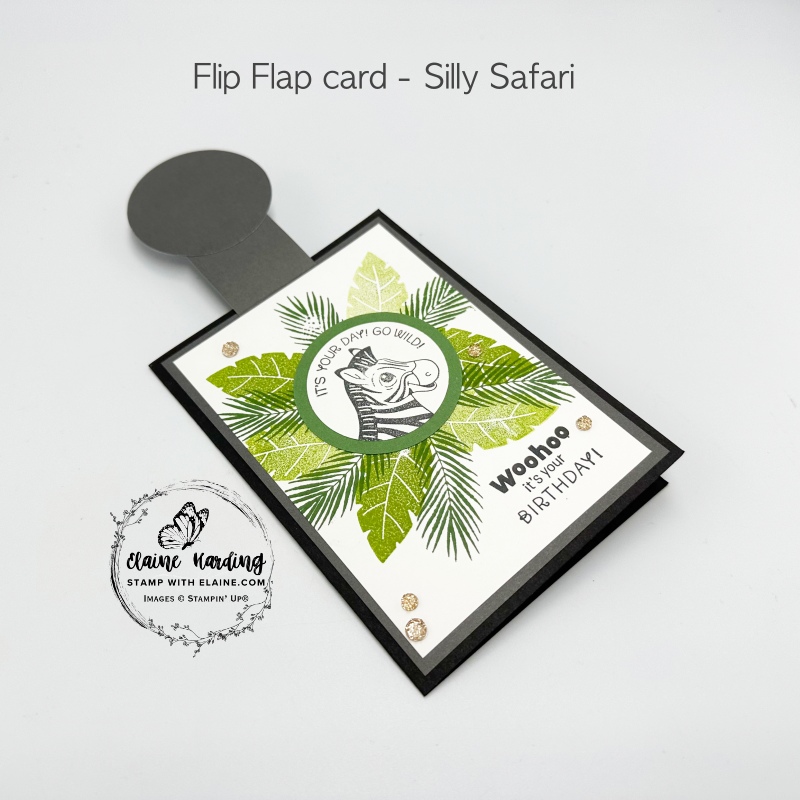 flip flap reveal on card front