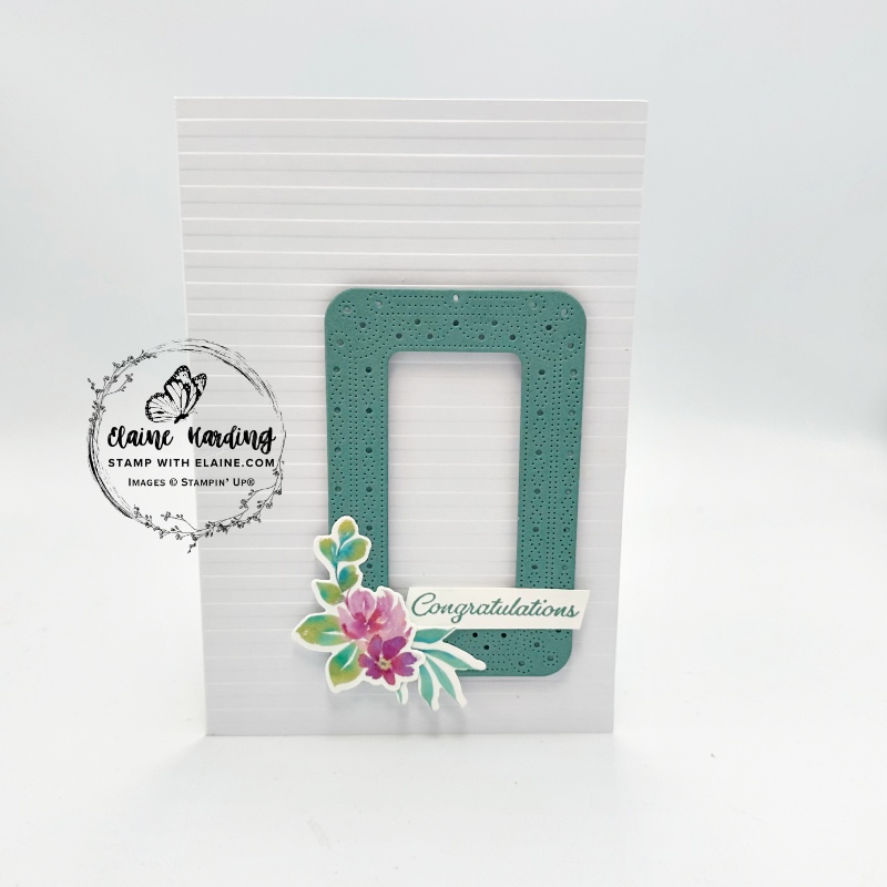 Congratulations White Embossed Mix Match Specialty card with Extraordinary Flora bundle