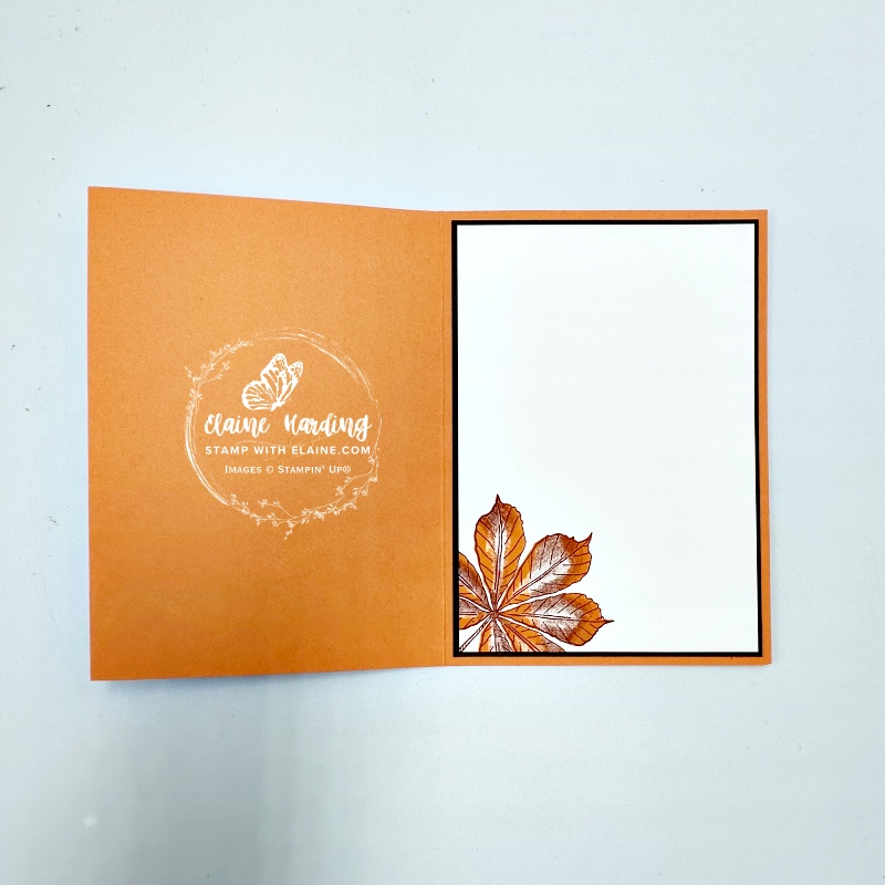 inside autumn artistic leaves card