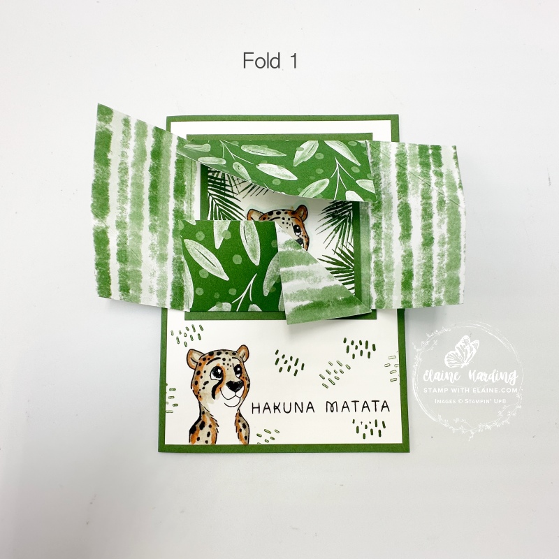 Fold 1 of pinwheel topper