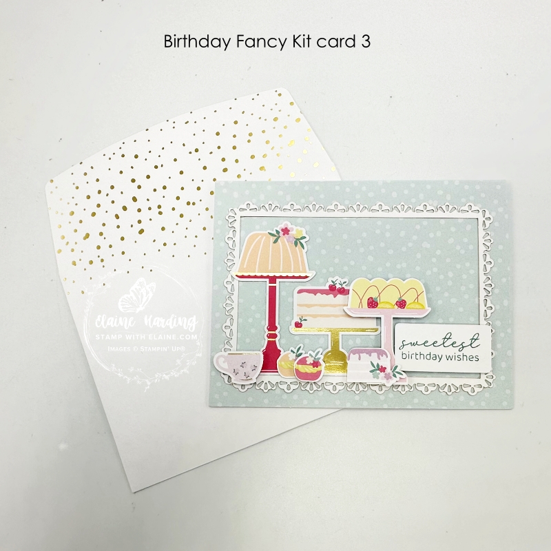 Blue spotted Birthday Fancy kit card 3