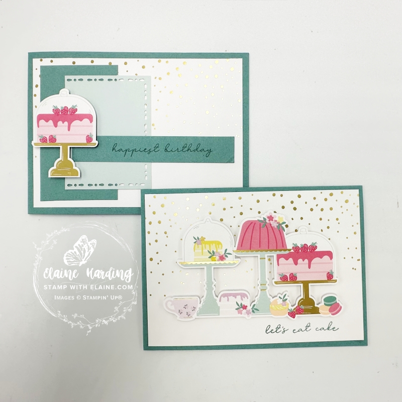 Altered gold dots landscape with Lost Lagoon card bases