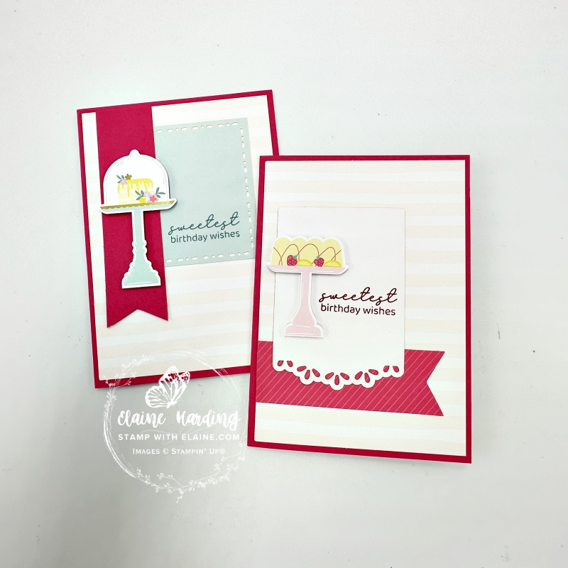 altered pink striped Melon Mambo cards