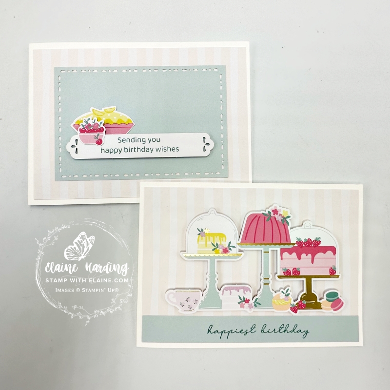 altered pink stripe landscape basic White card bases