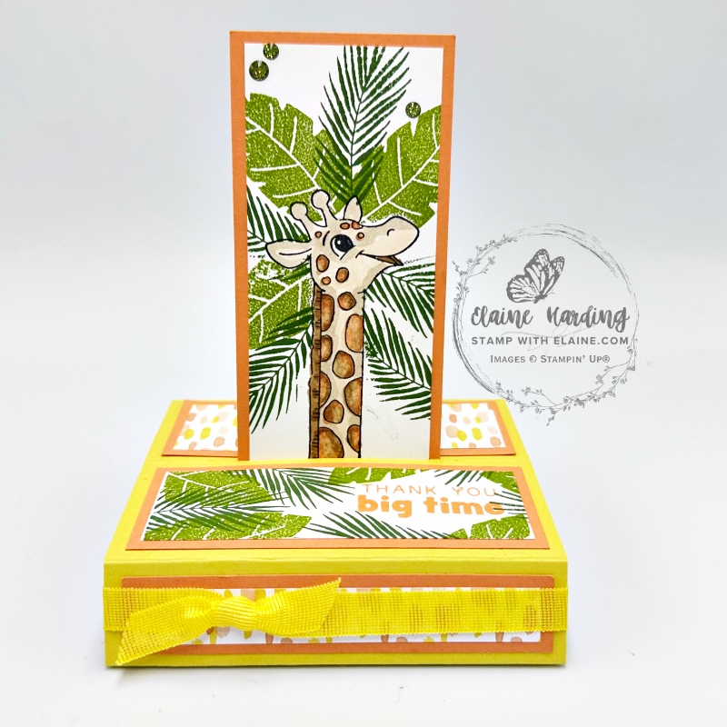 Darling Duckling pop-up card with Silly Safari giraffe
