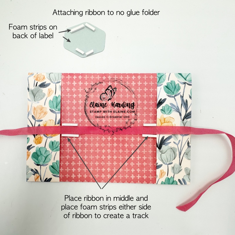how to attach ribbon to folder