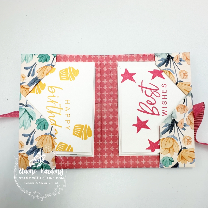 notecards inside no glue folder