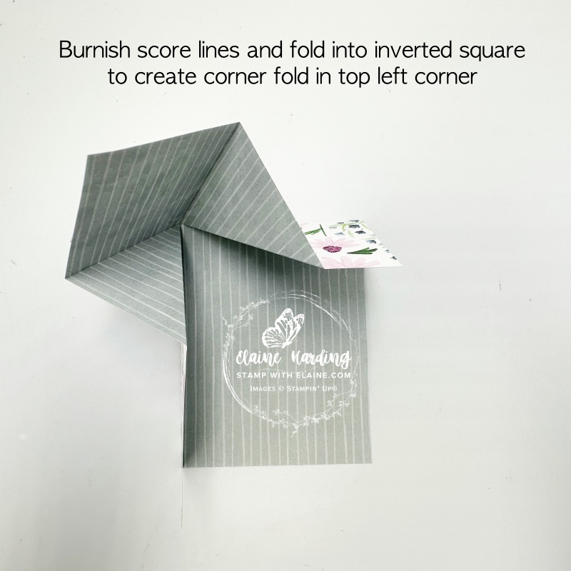 how to fold an inverted corner for corner fold mechanism