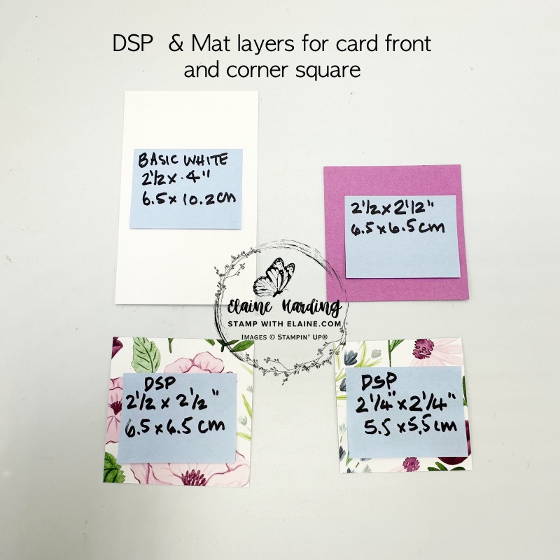cutting guide for card front mat layers and corresponding dsp layers