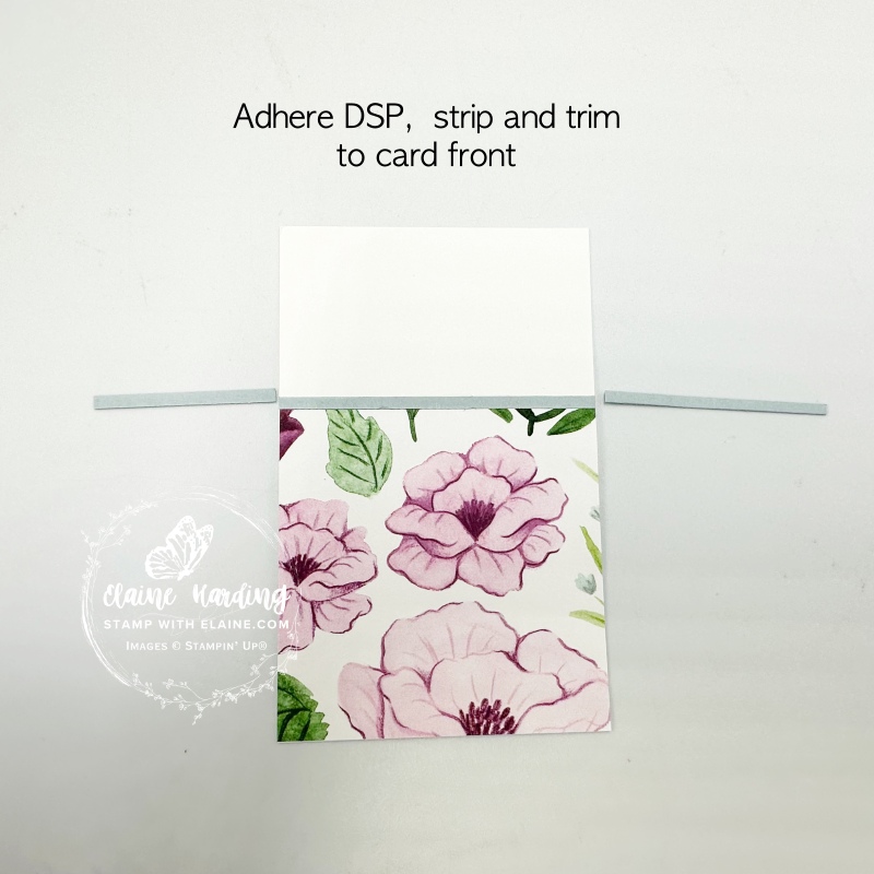 how to adhere dsp and strip to card front