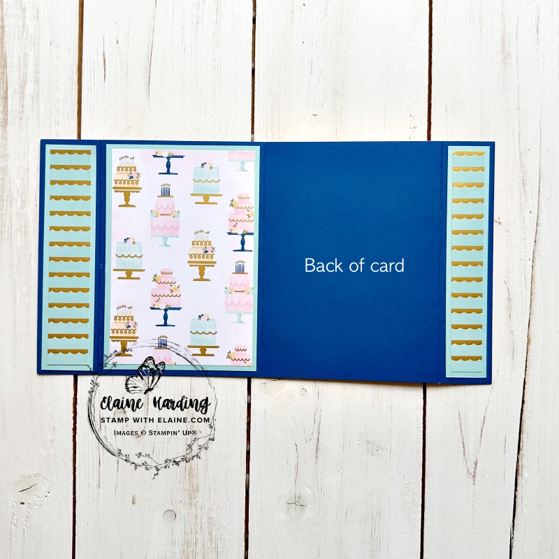 back of double flap wildflower birthday card