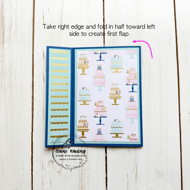 fold 1 of double flap wildflower birthday card