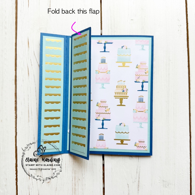 fold 2 of double flap wildflower birthday card