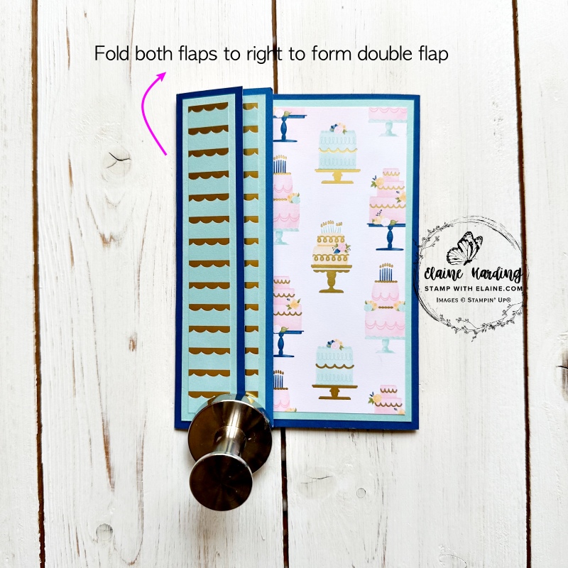 fold 3 of double flap wildflower birthday card