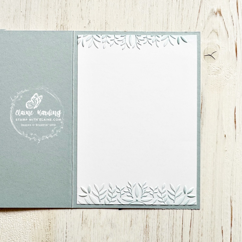 inside Cloud Cover embossed card