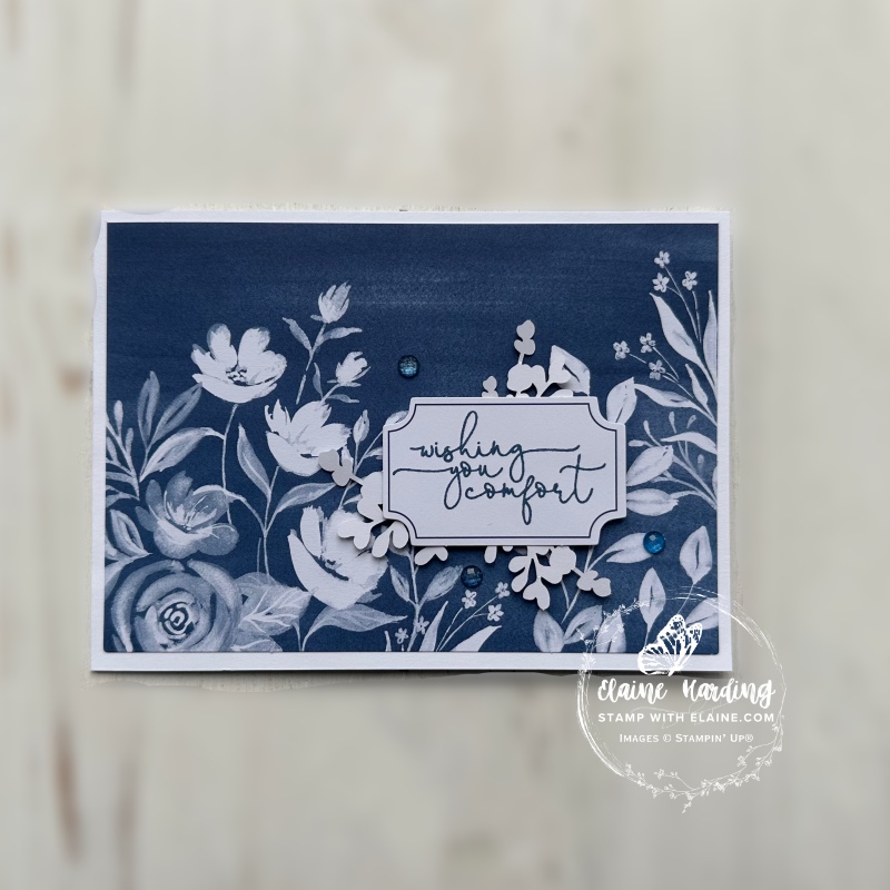 Altered card 1 landscape Beautiful Blues card