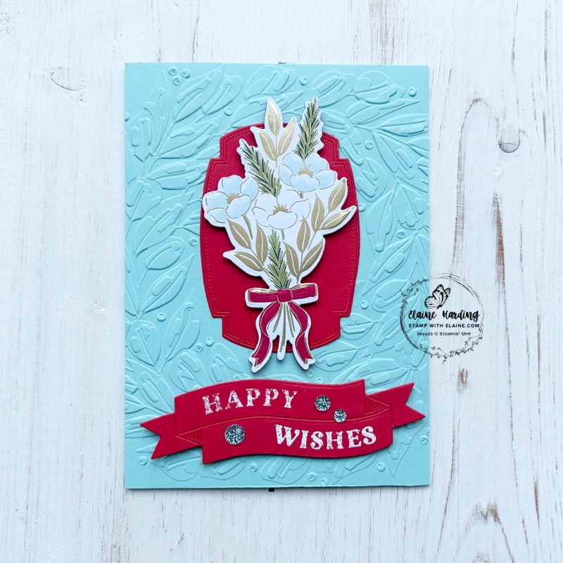 Embossed Pool Party Traditions of Crhistmas suite card 2 