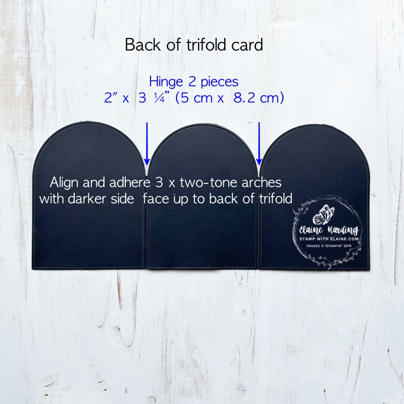 back of trifold everyday arches and spooky halloween card