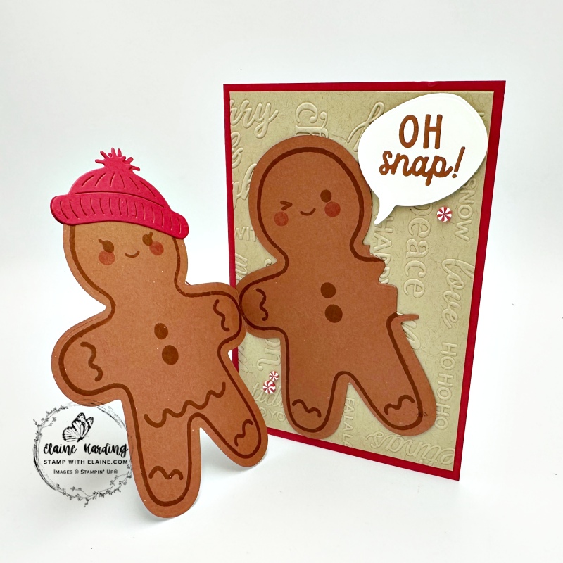 surprise inside gingerbread man mini card inside